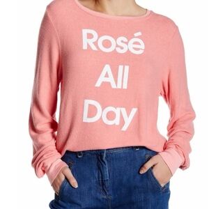 Wildfox- NEW Rosé All Day Baggy Beach Jumper Sweater